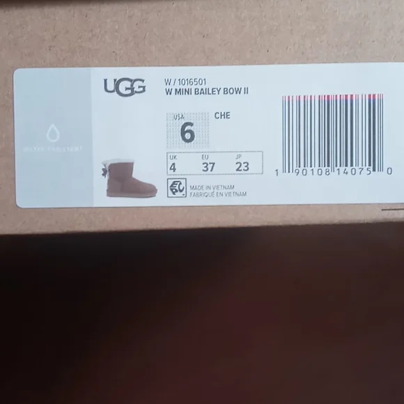 UGG SZ 6 W/ MINI BOW 11 - Picture 6 of 8
